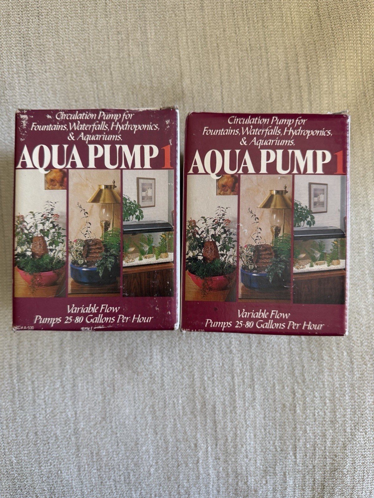 Aqua Pump X 2 Submersible Variable Flow Circulation Pump Waterfalls Aquariums