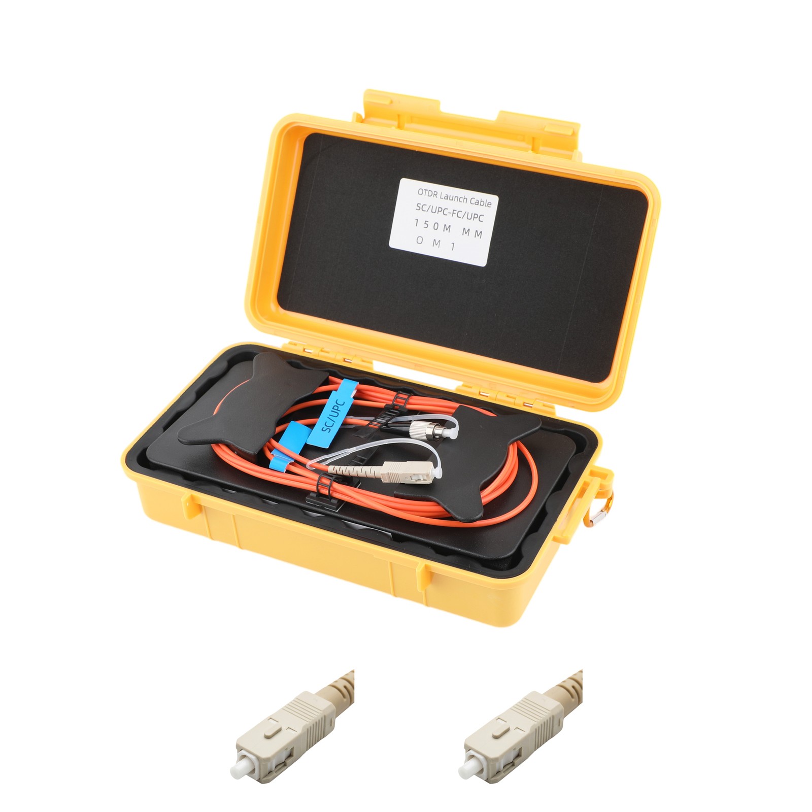 Fiber Optic OTDR Launch Cable Boxs Multimode OM1 UPC Multi Connectors For Choose