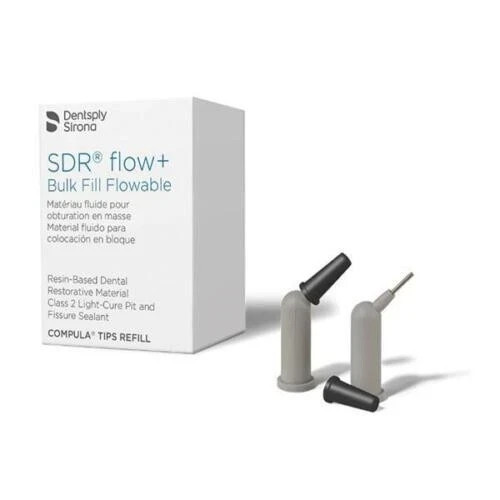 DENTSPLY SUREFIL SDR FLOW A2 COMPULA TIPS REFILL: 15 - 0.25 GM. COMPULA 15 TIPS