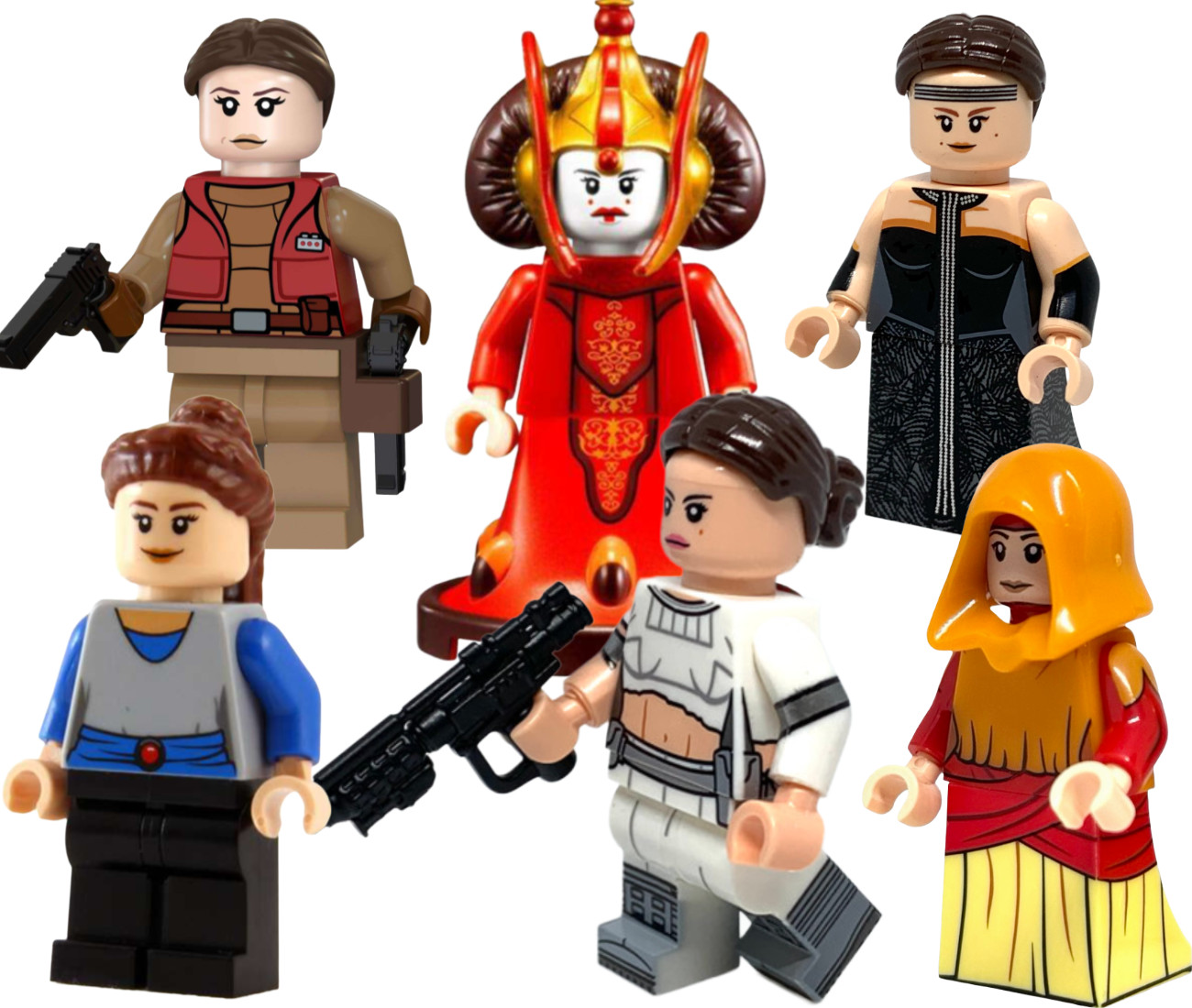 YOU CHOOSE Padme/Queen Amidala Custom figure - Star Wars 9499 sw0387 sw0490 lego