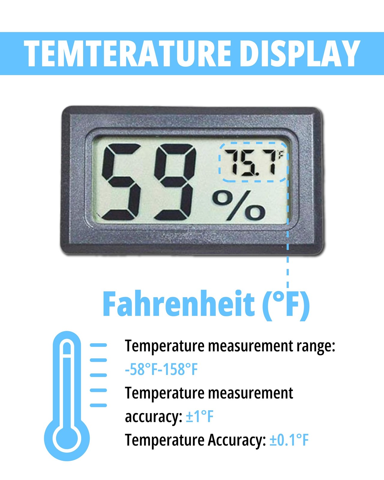 Hygrometer, Humidity Meter, Hydrometer, Room Thermometer Indoor, Humidity Sen...
