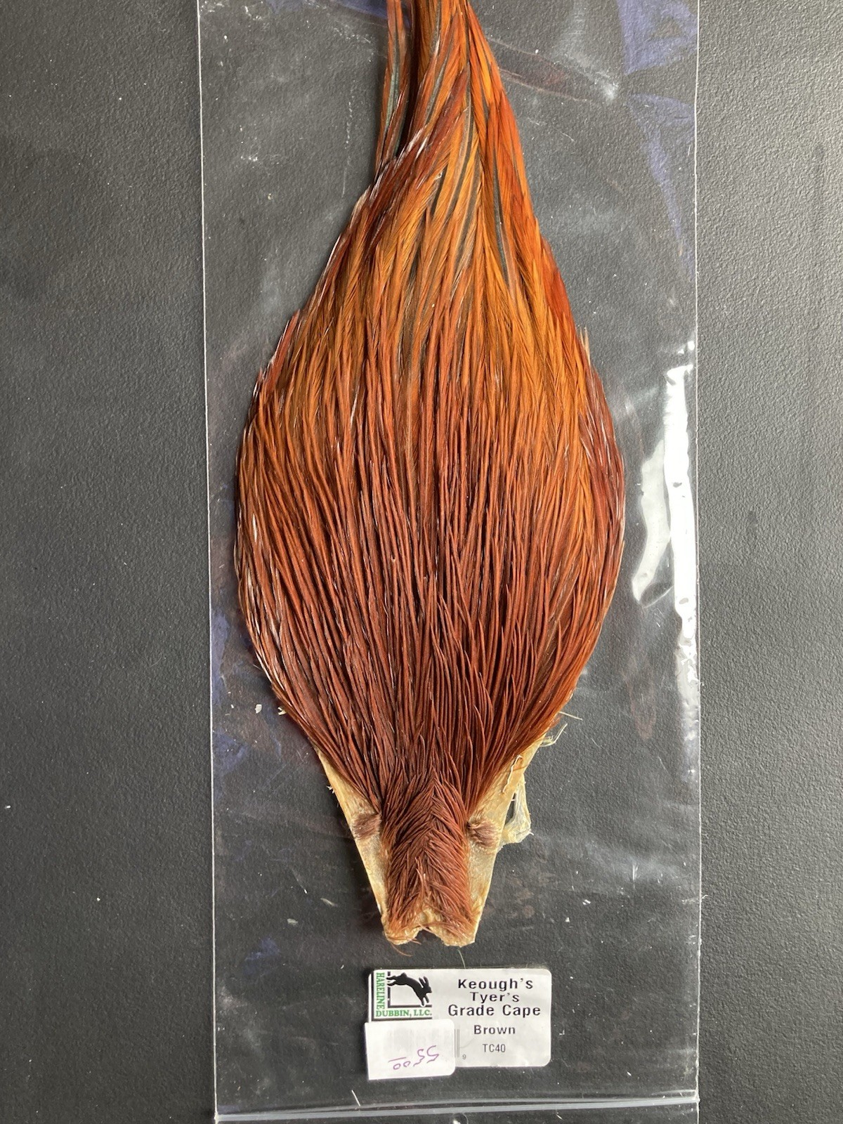 Hareline Keough's Brown Fly Tyer's Grade Cape