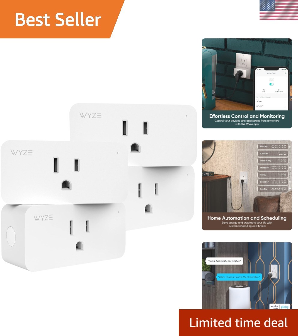 Smart WiFi Plug Bundle - Control with Voice, App & Scheduling, 1650 Watts Power