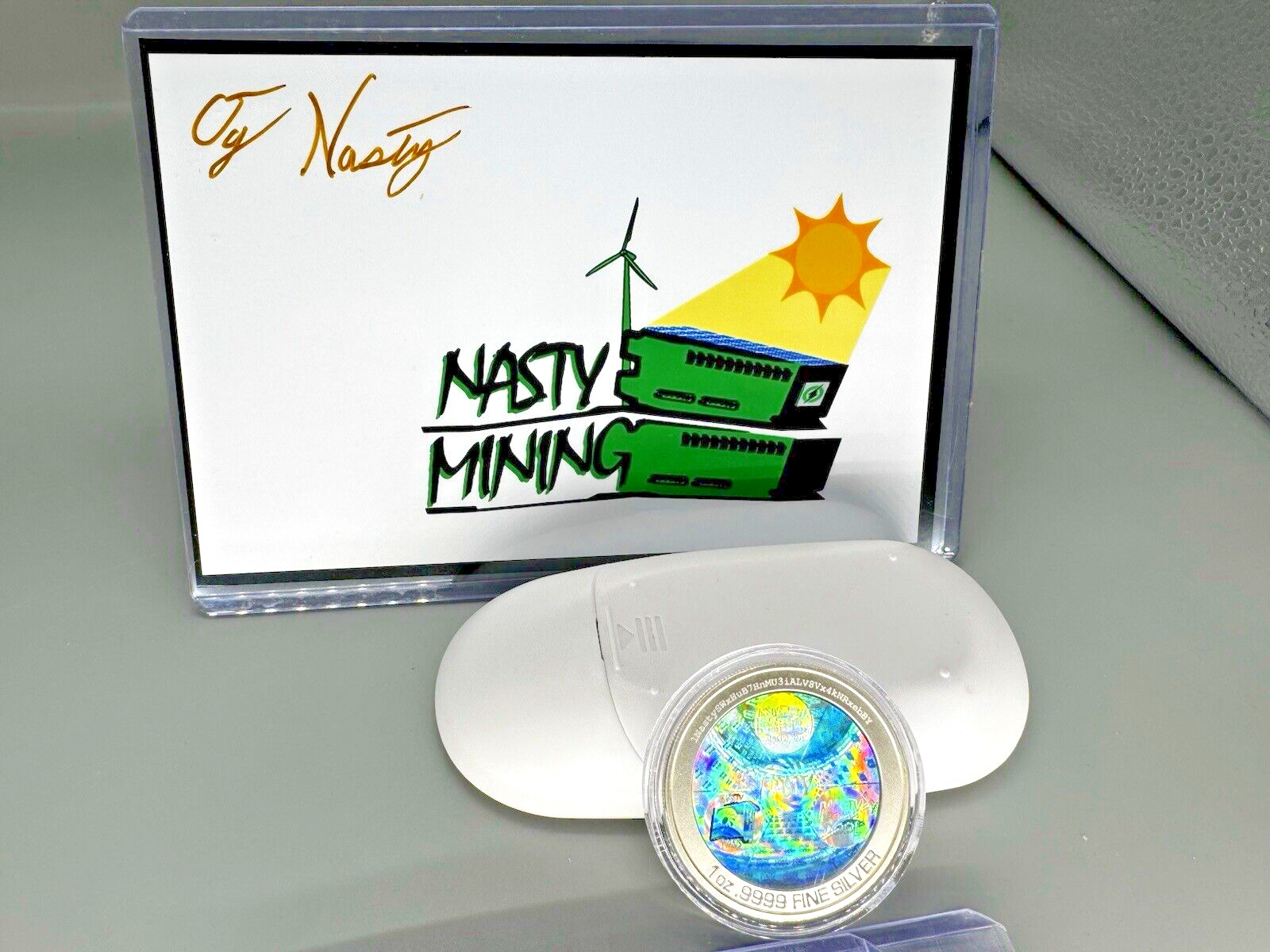 Nastyfans 1o z  sil unfunded AUTOGRAPH Lim 100 pcs-bit coin Lealana CASASCIUS