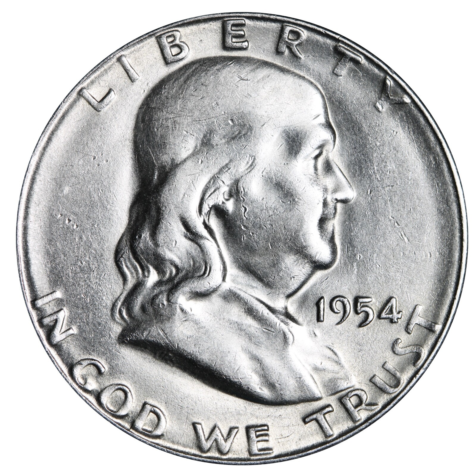 1954-S Franklin SILVER Half Dollar XF/AU Nice Coin! Complete Your Album!