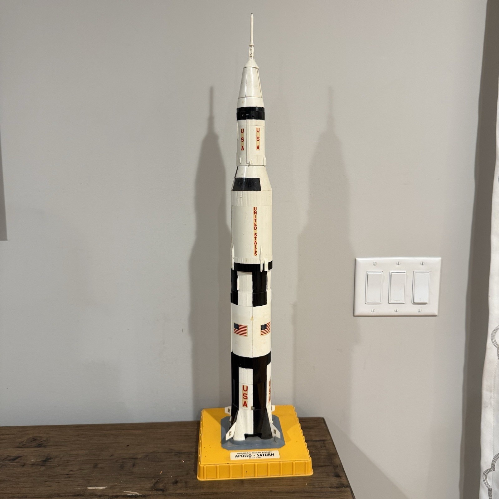 Vintage Apollo Saturn V Rocket Built Model 29” NASA Space 1:144
