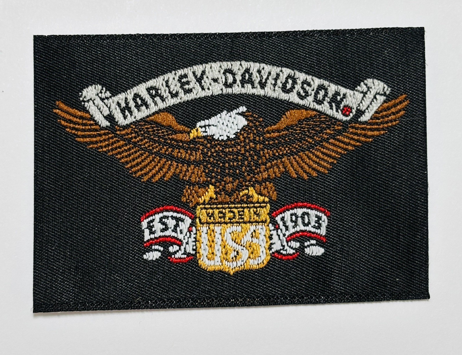 Harley-Davidson Vintage Logo 2.75"x2" Woven Fabric Patch-Label-Iron on NIP