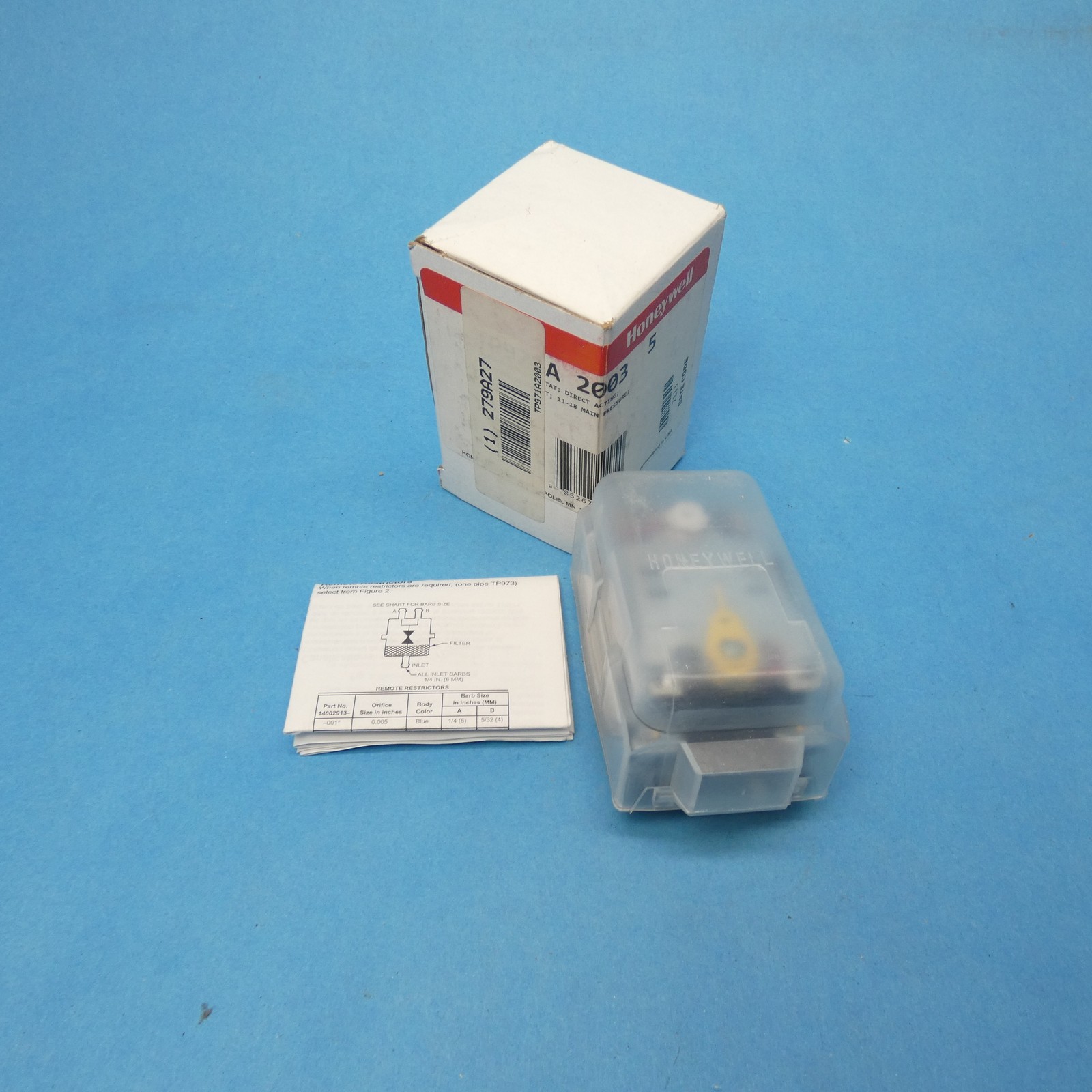 Honeywell TP971A2003 Pneumatic Thermostat Direct Acting 60-90 F Day Night