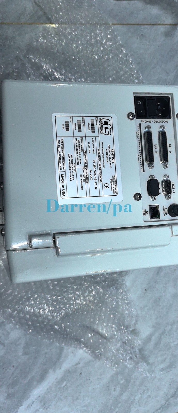 Used CTS I28 CINCINNATI Test Systems Sentinel Precision Leak Test Instrument