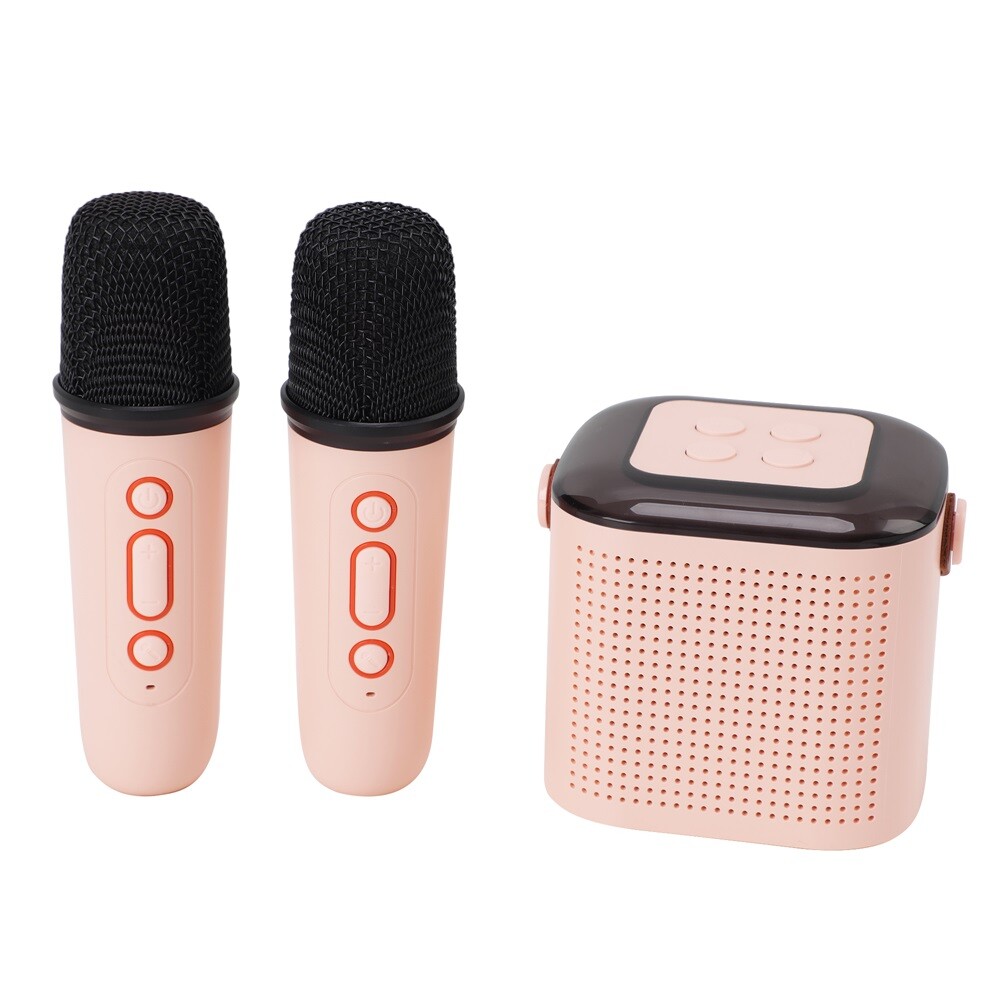 Bluetooth Portable Karaoke Machine Speaker Kids 2 Microphones