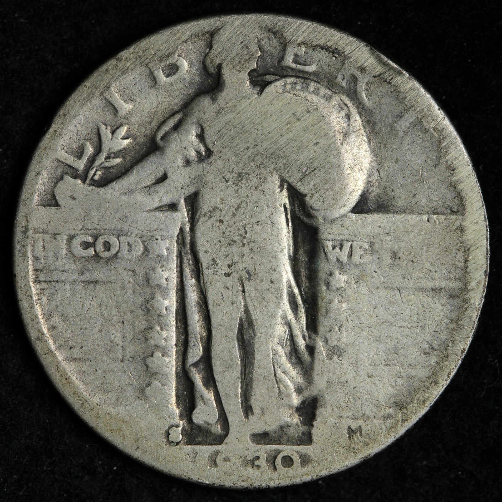 1930-S Standing Liberty Silver Quarter E634 ZM