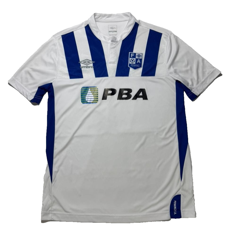 Umbro Penang FA Soccer Soccer Jersey White Blue Mens Size M