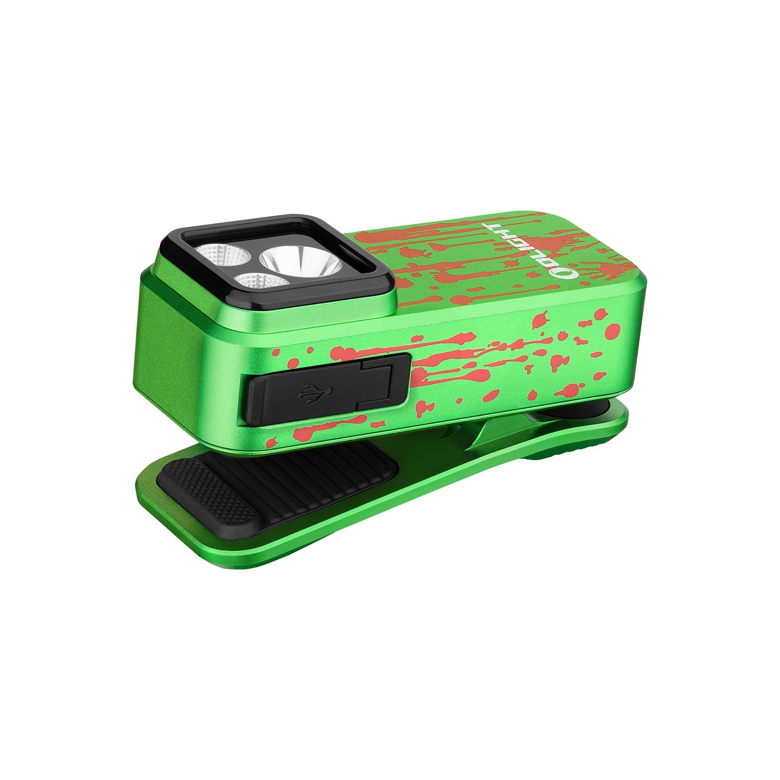 Olight Oclip Pro Zombie Green & Perun 3 Mini Ghost Blaze Flashlights Bundle