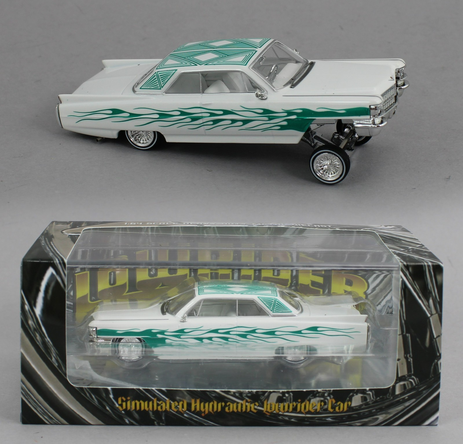 1:64 *97M* WHITE 1964 Cadillac Coupe DeVille *LOWRIDER* NIB
