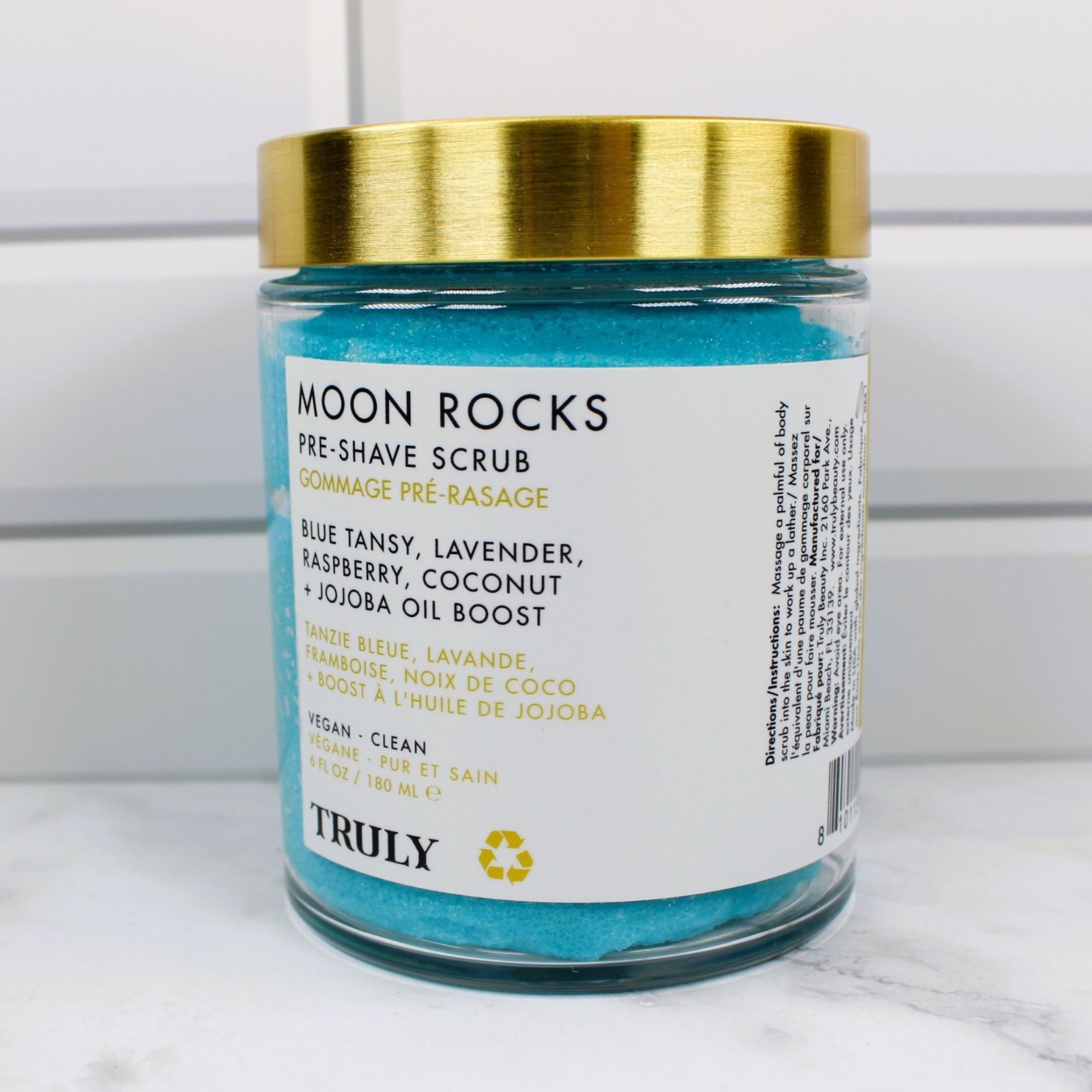 Truly Beauty Moon Rocks Pre-Shave Scrub with Blue Tansy 6 fl oz/180ml Full Size