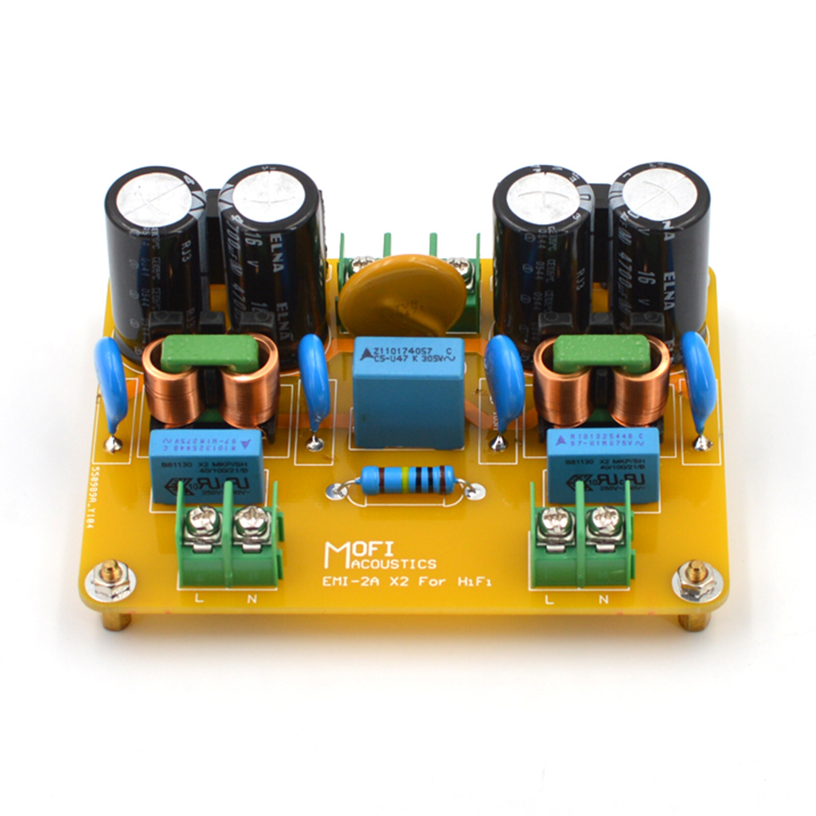 1pc HiFi AC Power Line Dual EMI Filter Module 440W Version Board