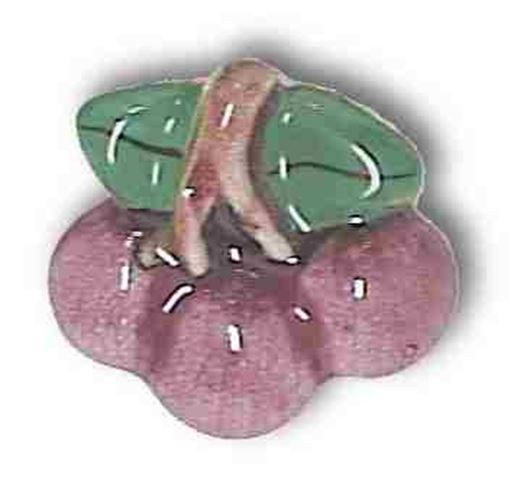 1-1/4" Ceramic Plum Knob