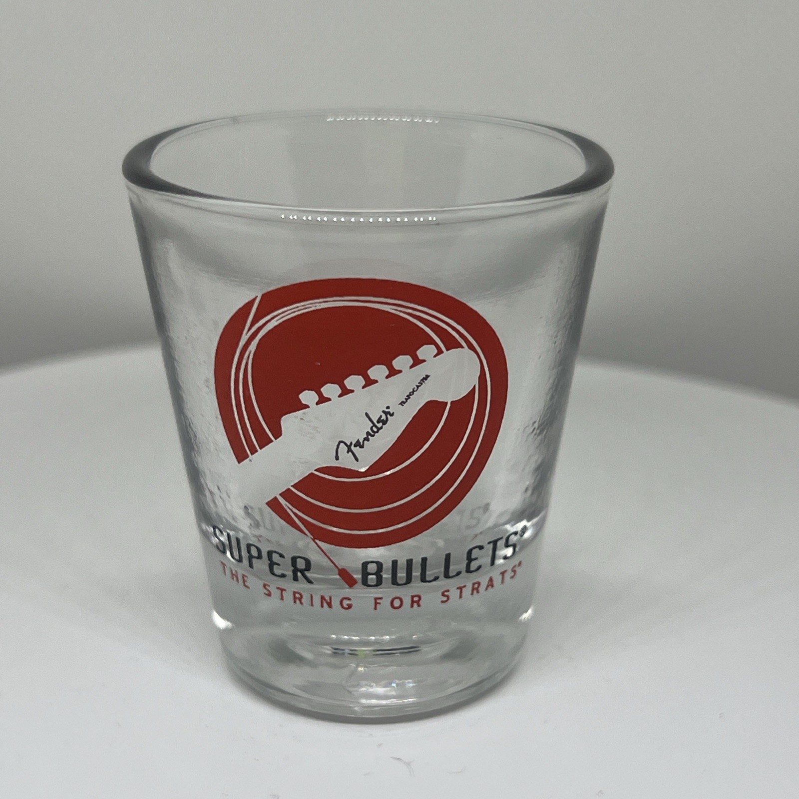 Vintage Fender Stratocaster Red Super Bullets The String For Strats Shot Glass