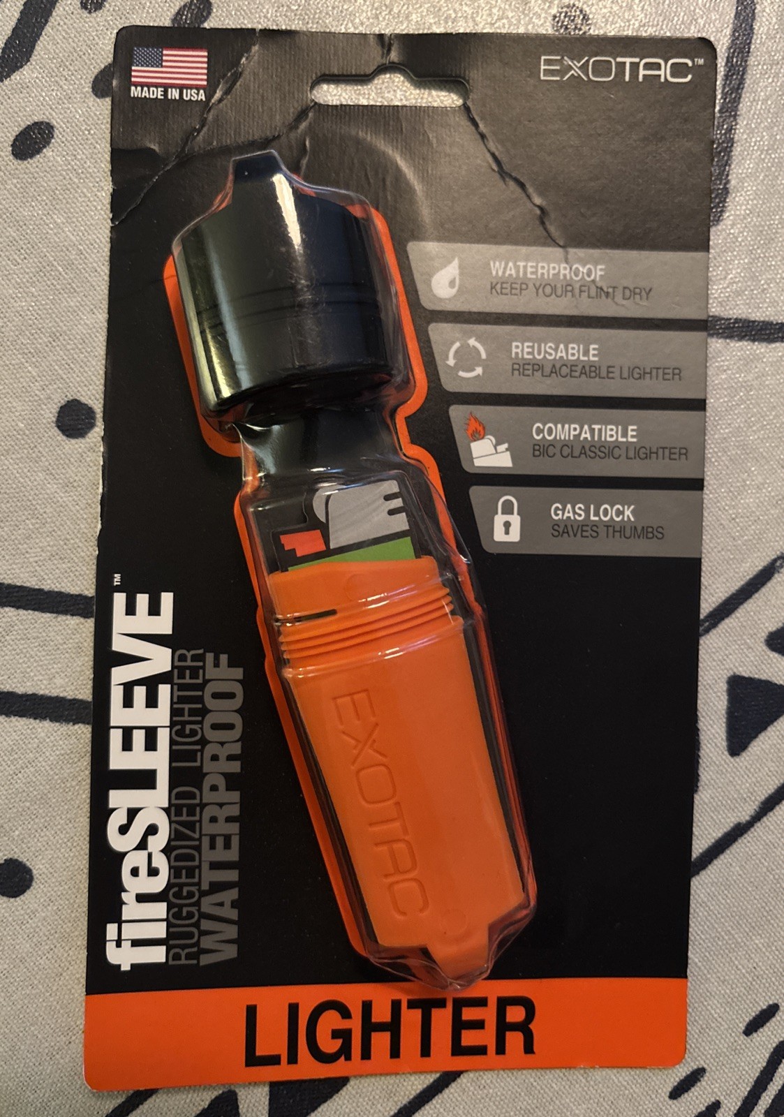 Exotac fireSLEEVE Lighter Case - Orange (005005-ORG) New