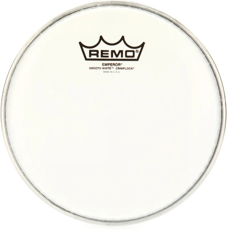 Remo Emperor Smooth White Crimplock Tenor Drumhead - 8 inch