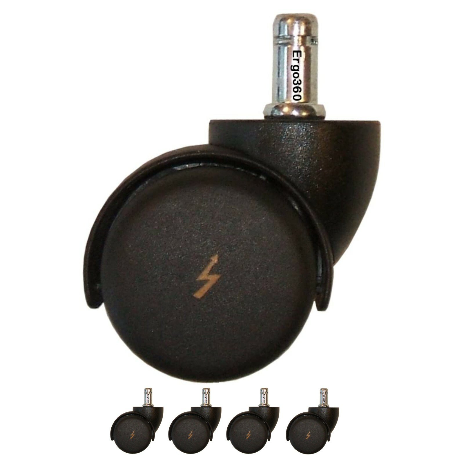 ESD Chair Caster Wheels Hard Tread 5 Piece Set