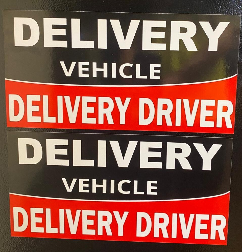 Magnetic DELIVERY DRIVER Car Bumper Sticker Sign Gig Delivery Magnet 15"x7.5"