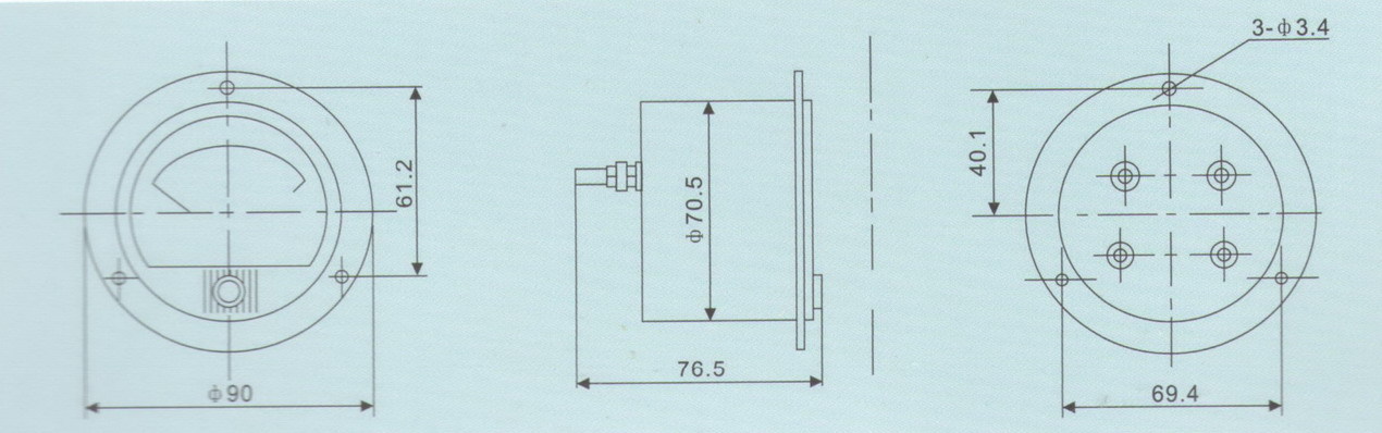 DC 0-100mA Round Analog Ammeter Panel AMP Current Meter Dia. 90mm Direct Connect