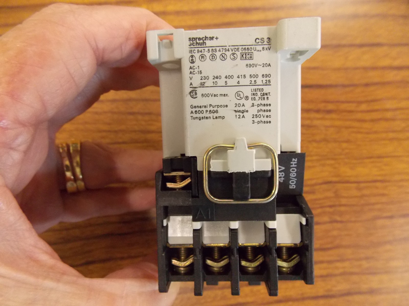 New Sprecher + Schuh CS-3 Contactor with 48V Coil   M1