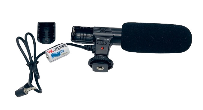 DigiPower Microphone Recording Sound for Tripod iPhone Samsung Digital Camera