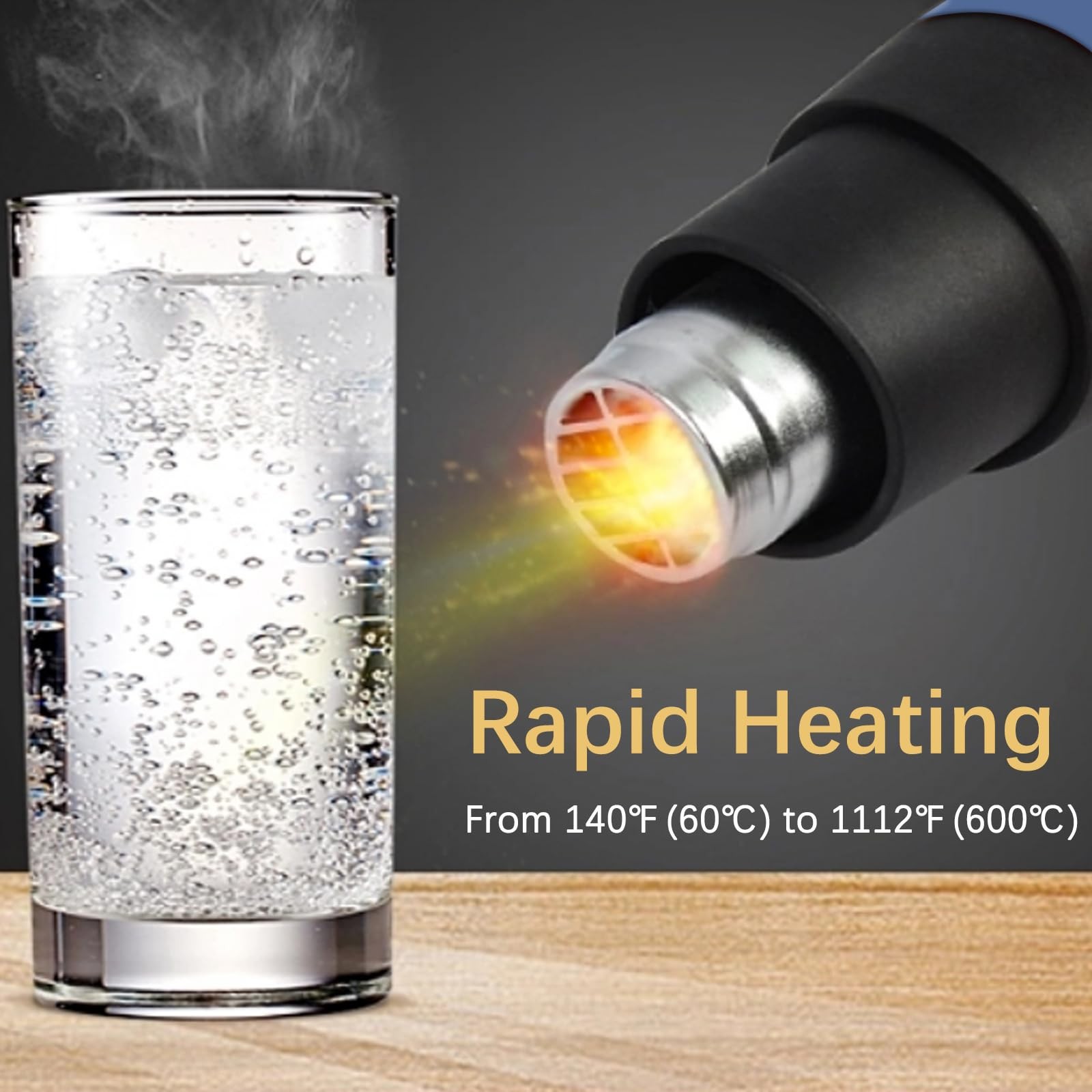 Heat for Vinyl Wrap, Heat for Crafting, Heat Blower, Heat , 2000W Heat Hot Ki...