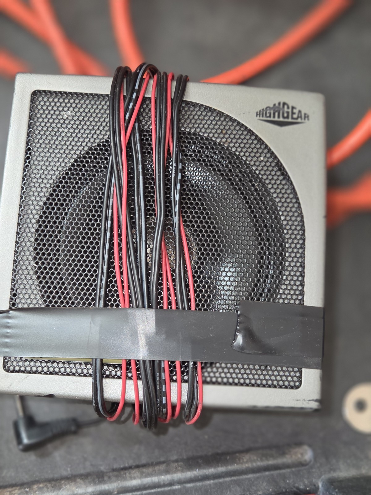 HighGear 684 Wired External Radio Speaker Gray  Also Included. 2 Mikes And Misc