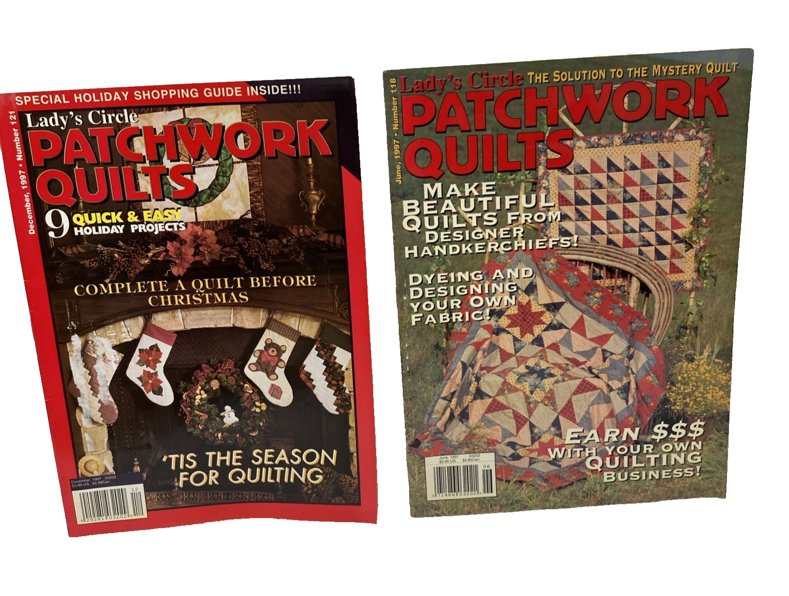 2 Lady's Circle Patchwork Quilts Magazines 1997 Vtg Quilt Patterns