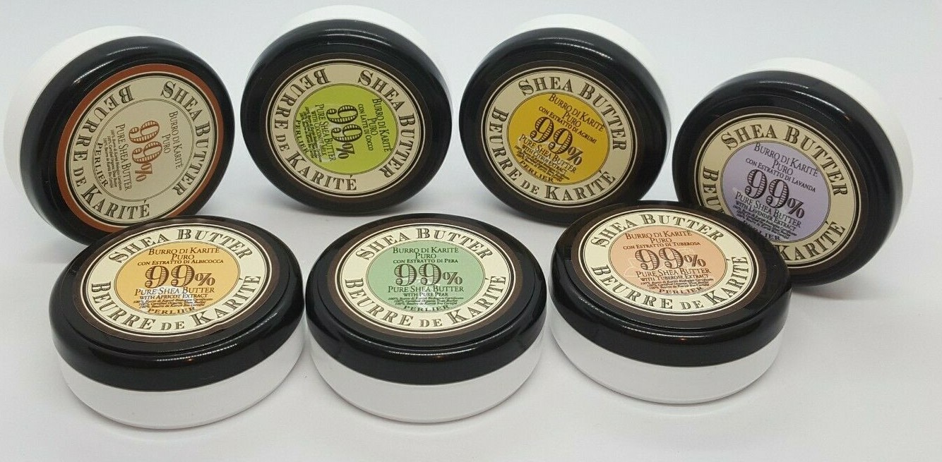 Perlier 99% Pure Shea Butter 1.0 Fl. oz (Choose from 7 Delicious Flavors)