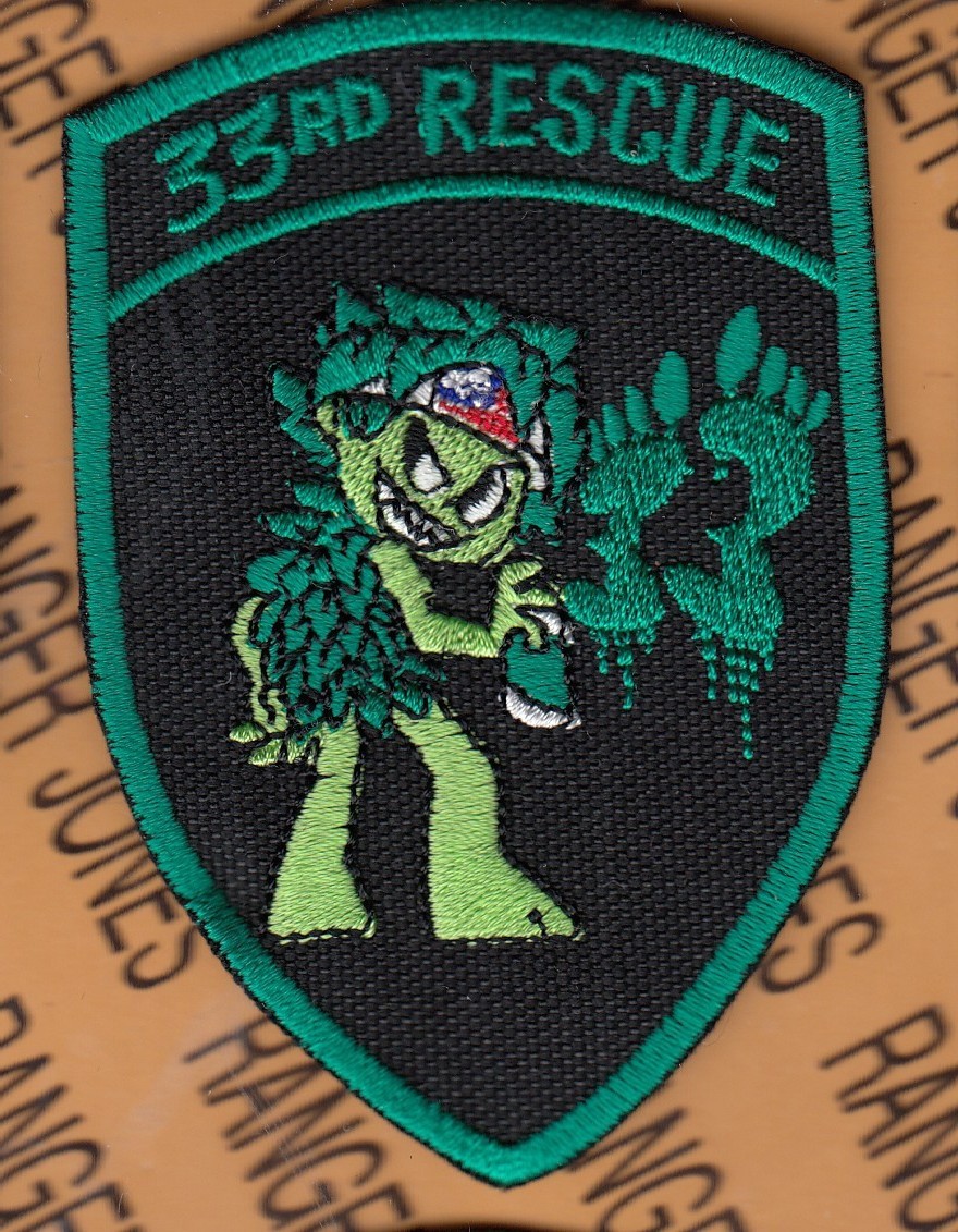 USAF Air Force AFSOC 33rd PARA RESCUE SQ PJ JOLLY GREEN ~3.75" patch H