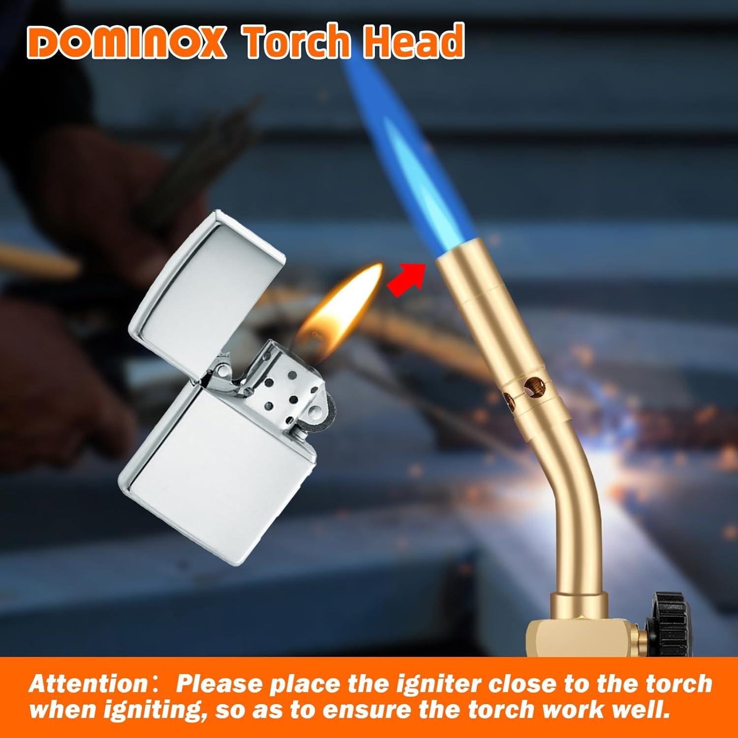 Propane Torch Head Manual Start Solid Brass Brazing Torch Fuel by MAP M