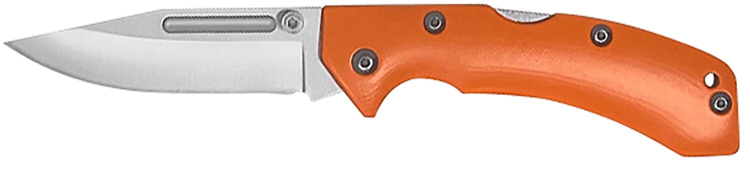 AccuSharp 712C Lockback 3" Folding Clip Point Plain Stainless Steel Blade/Blaze