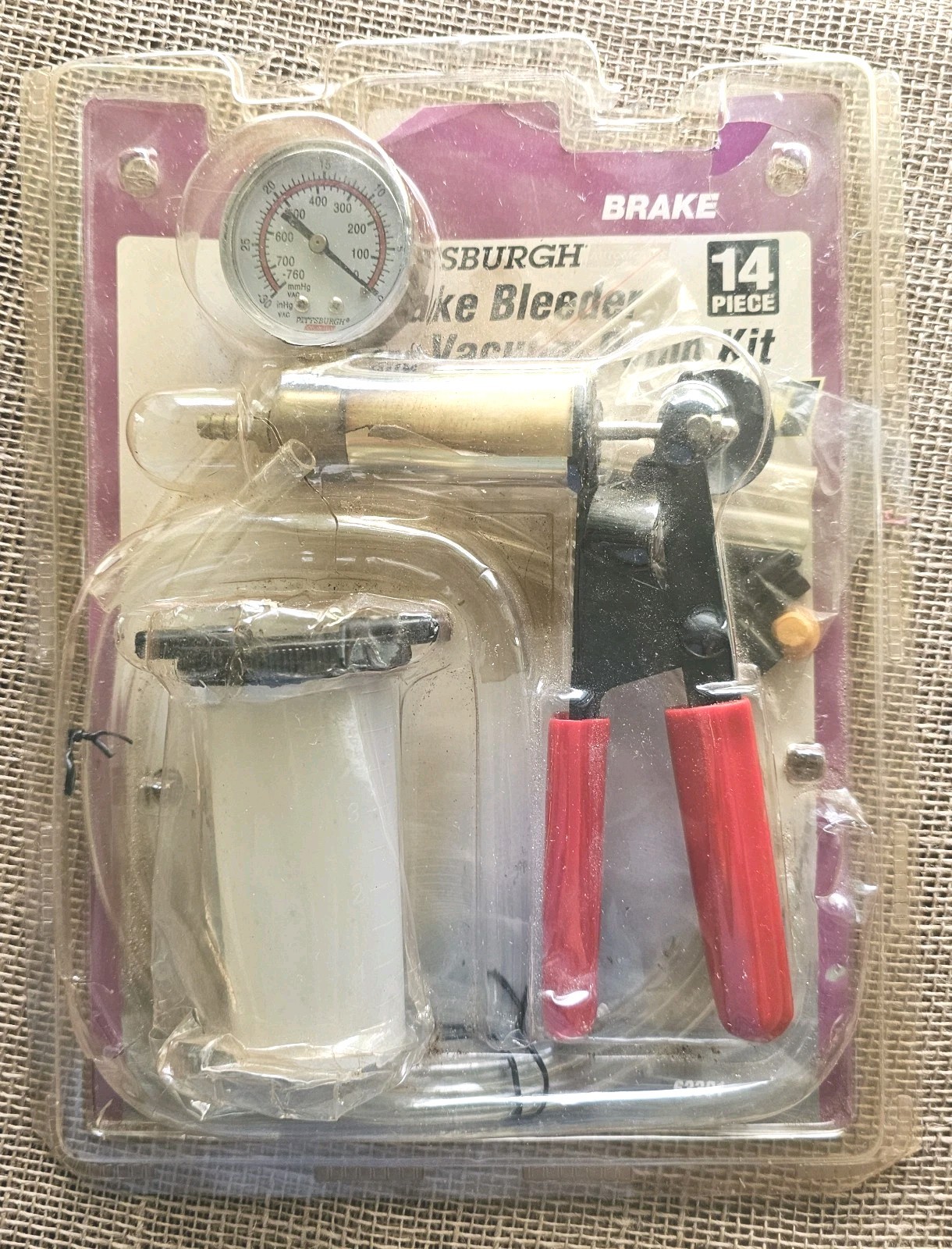 Pittsburgh Automotive 14pc Brake Bleeder & Vacuum Pump Kit 63391