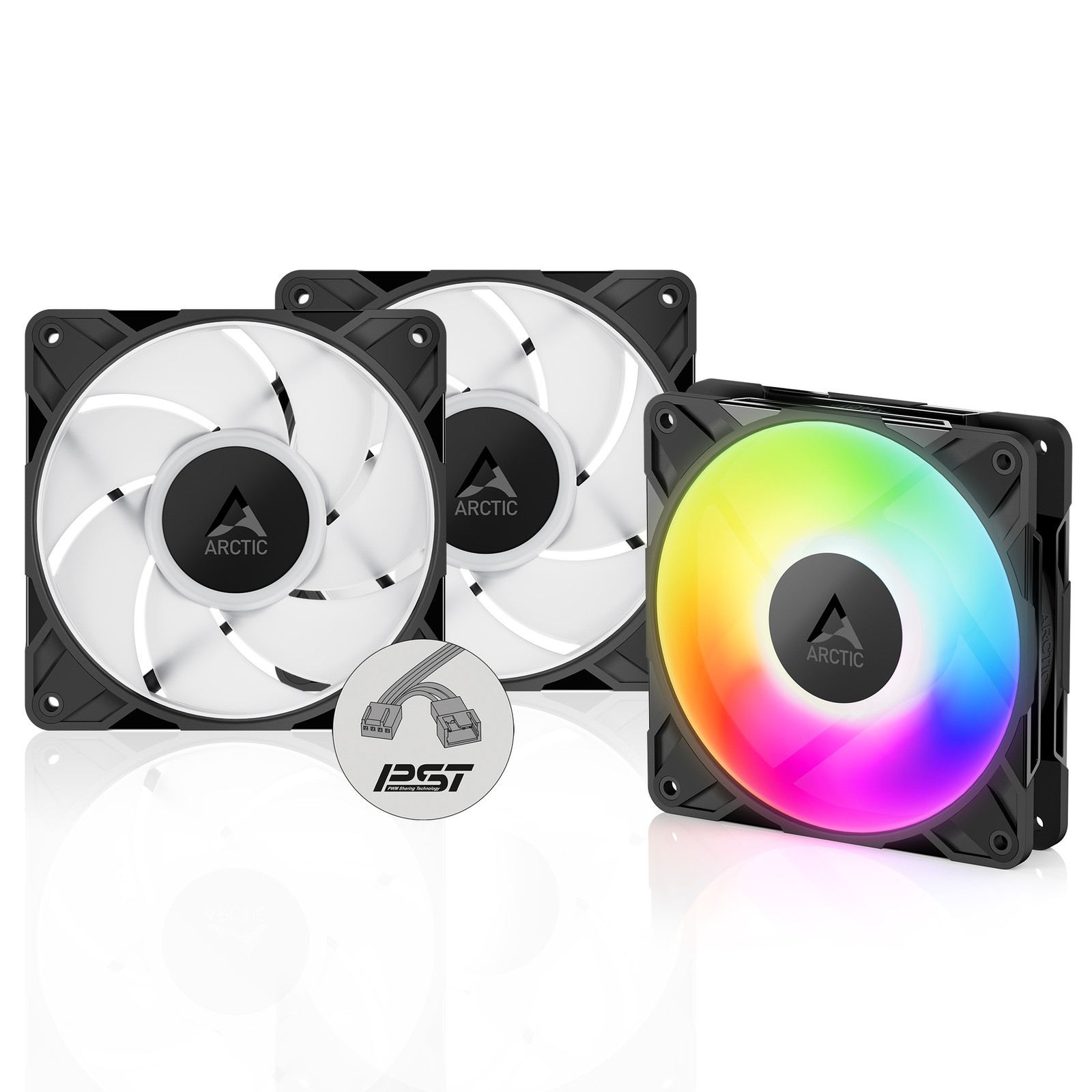 ARCTIC P12 Pro PST A-RGB (3 Pack)  Fan 120 mm PWM PC Case Silent