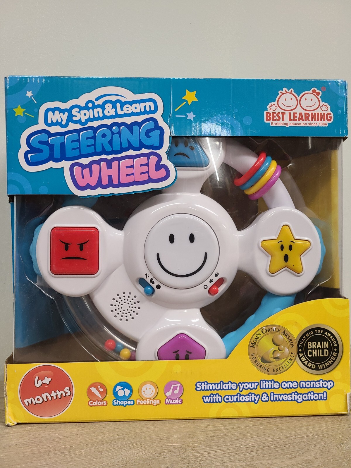 DMG PKG My Spin & Learn Steering Wheel Interactive Toy Lights and Sounds
