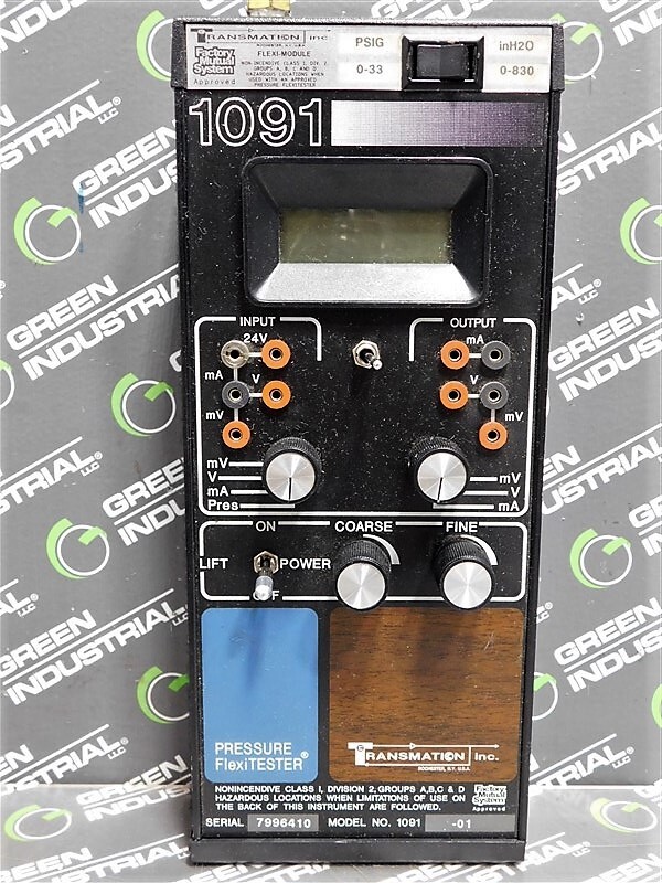USED Transmation Inc. PD4120 Flexi-Module Pressure FlexiTESTER 1091-01 0-33 PSIG