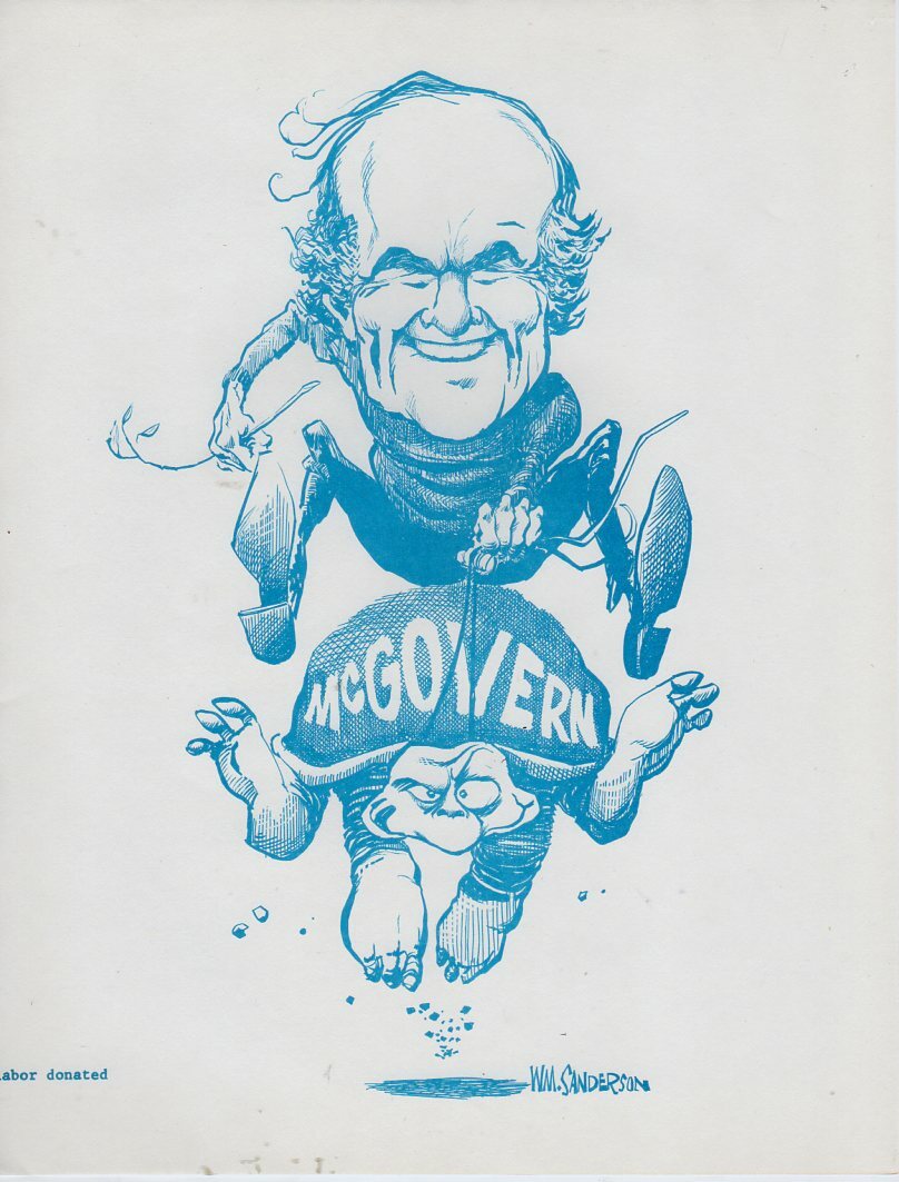 1972 George McGovern Sanderson Editorial Cartoon