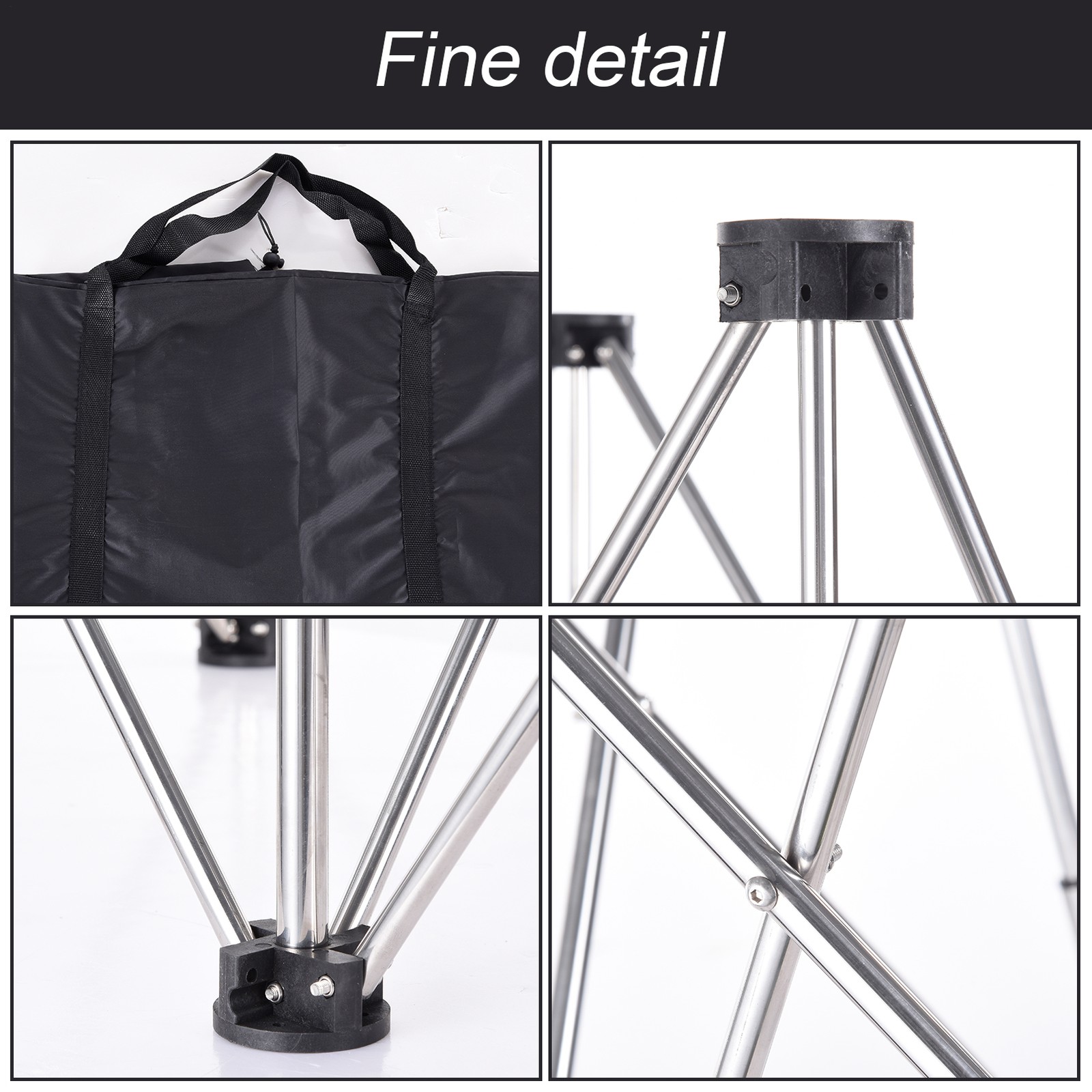 44*23in Portable Work Station with Storage Bag, Foldable Work Bench Table Silver