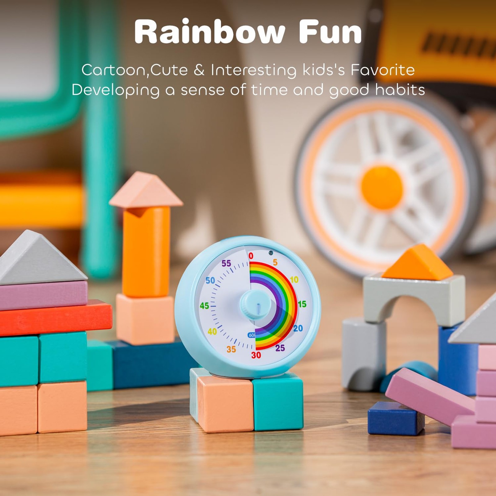 Visual Timer for Kids, 60-Minute Countdown for Classroom Office Kitchen, Desk Ti