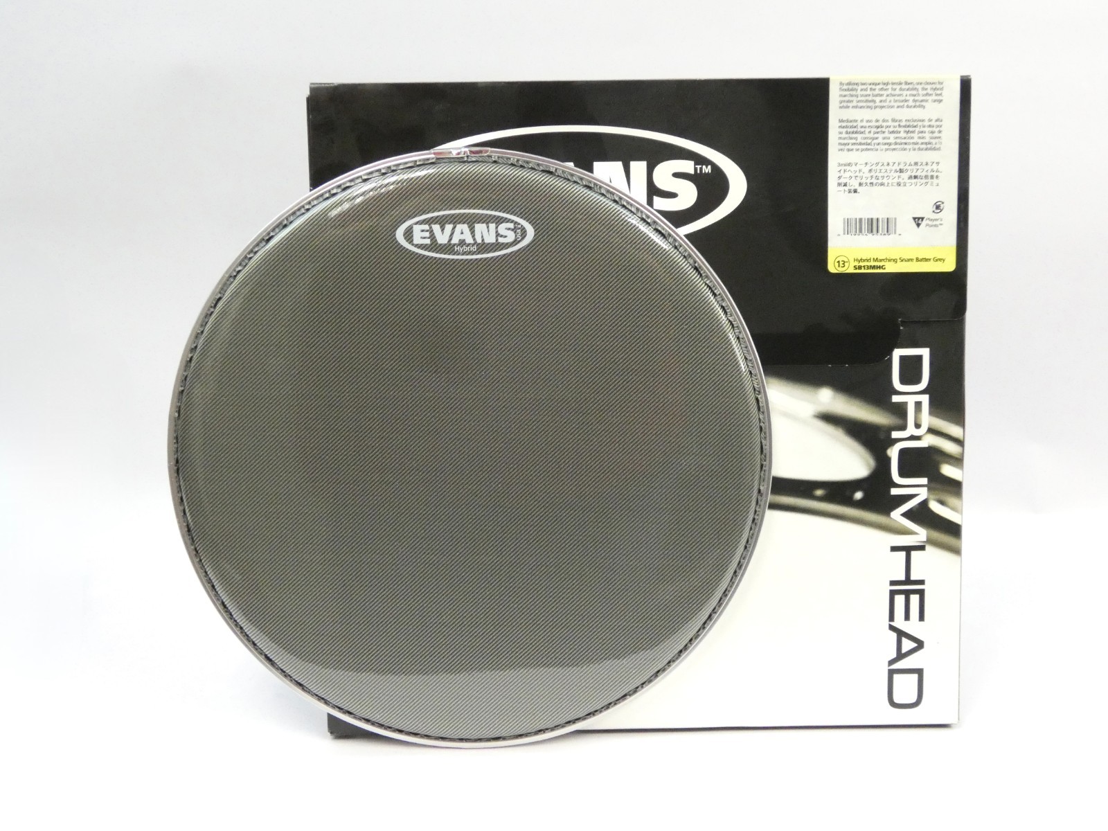 BRAND NEW Open Box Evans SB13MHG 13" Hybrid Marching Snare Batter Grey Drum Head