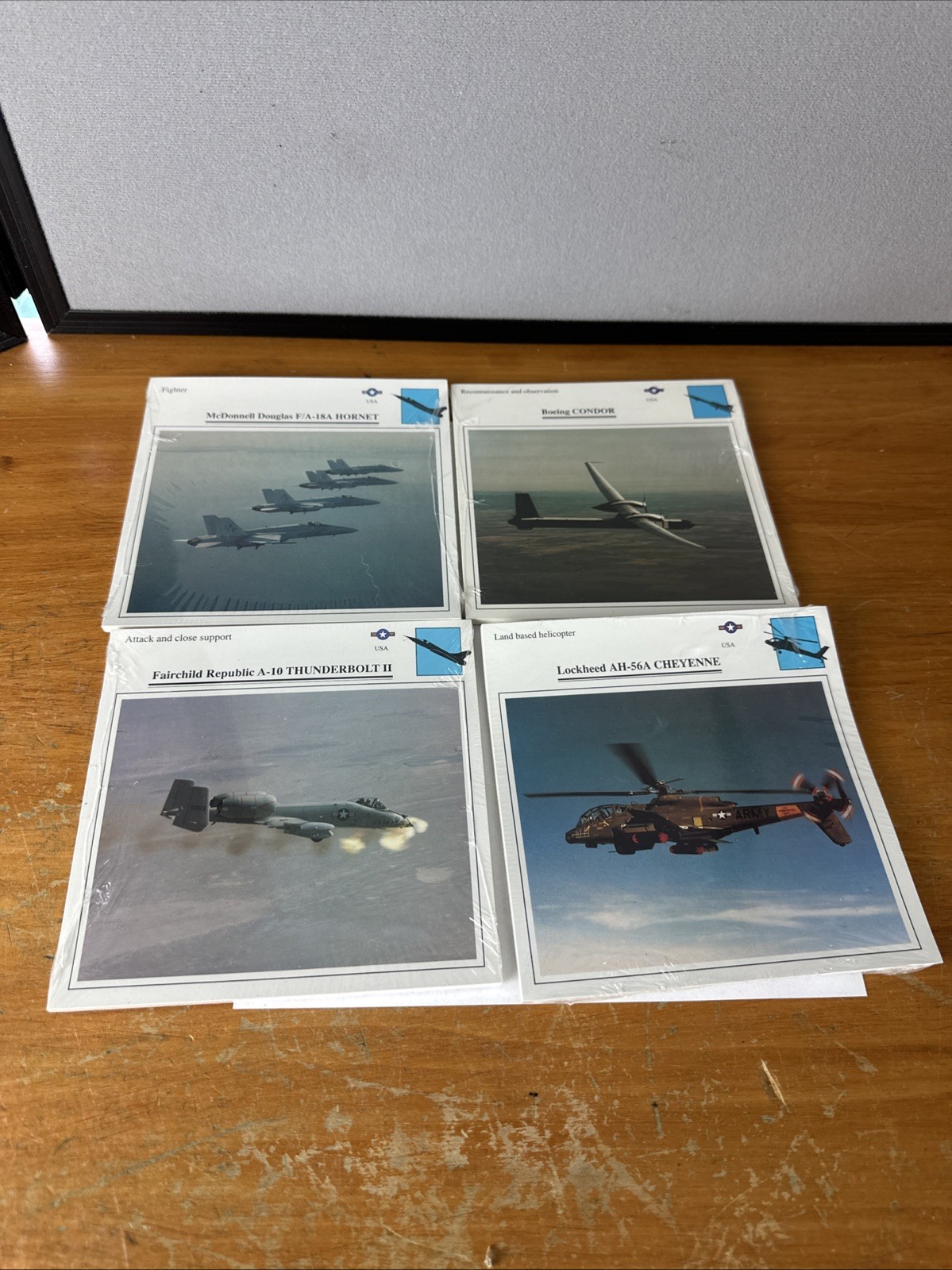 VINTAGE EDITO SERVICES WARPLANE CARDS 4 BRAND NEW SEALED PACKS UNITED STATES US