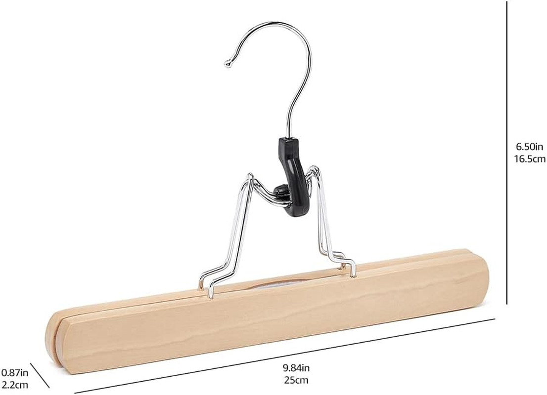 Wooden Pants Hangers - Natural, 20-Pack