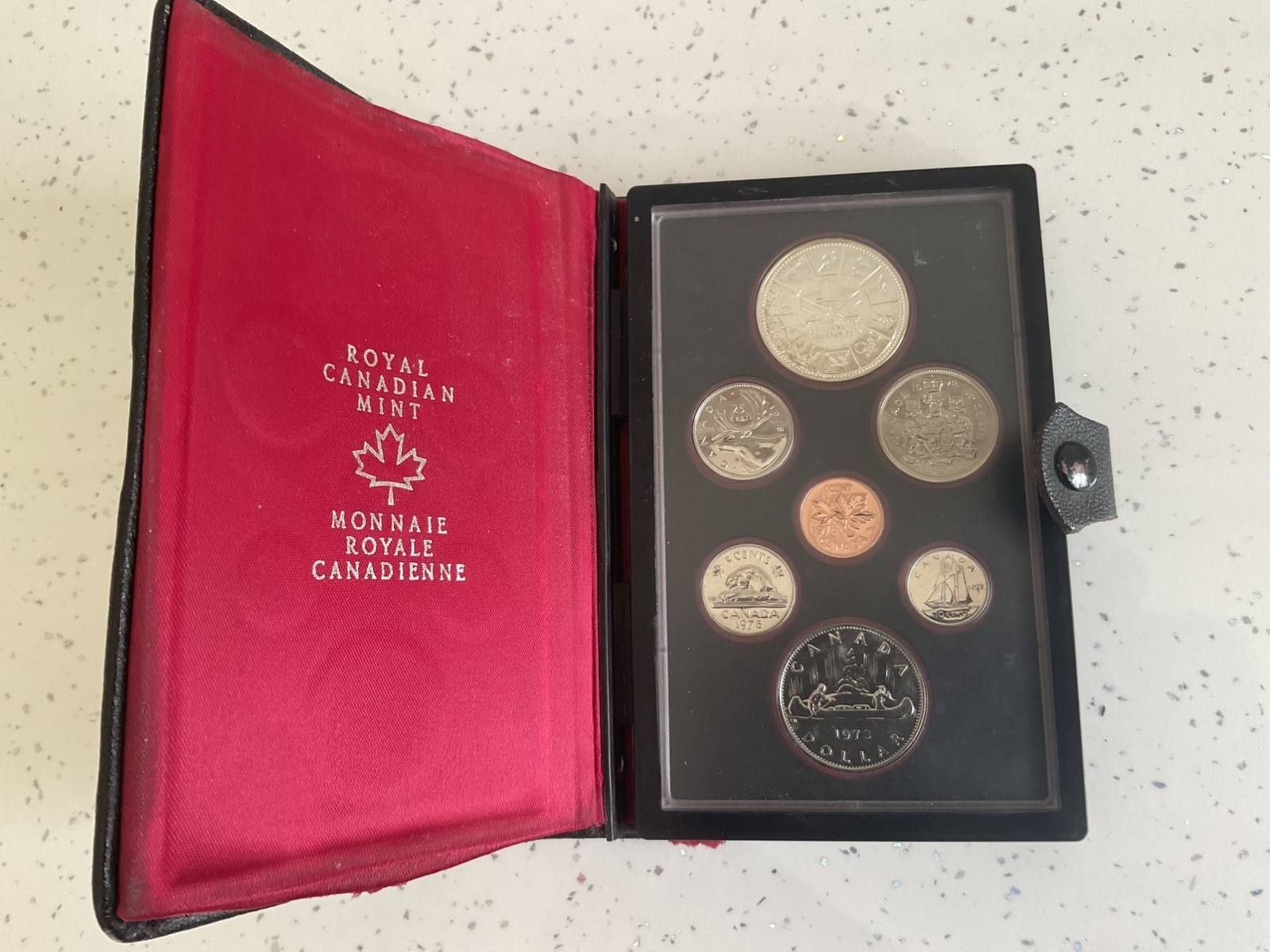 Canada 1978 7 Coins Double Dollar Proof Like Set with Silver Dollar