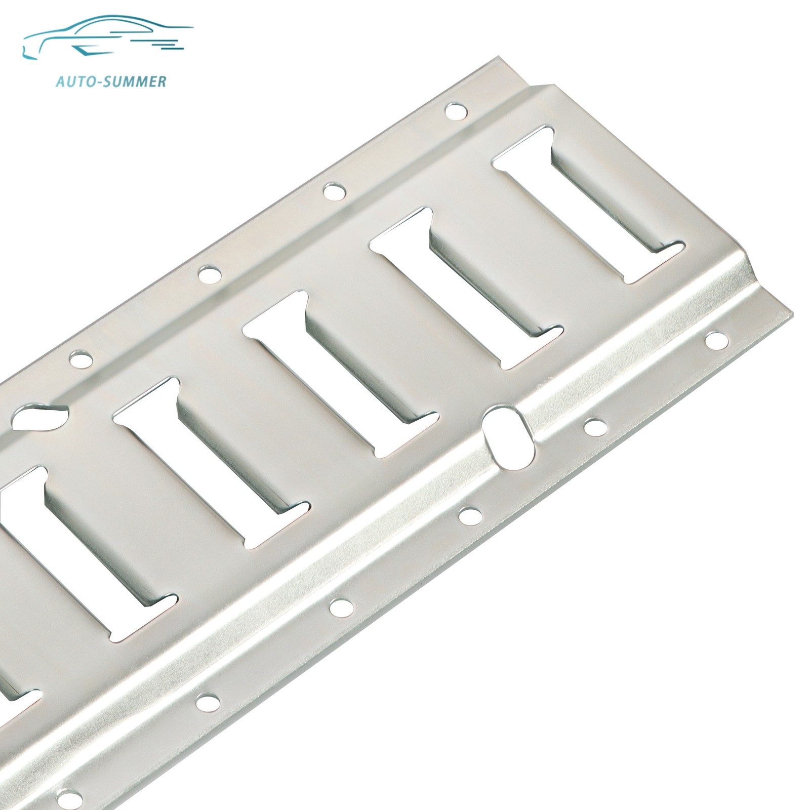 4pc Durable Carbon Steel E Track Tie Down Rail Kit Silver Galvanized Replacement