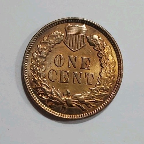 1902 Indian Head Penny Cent 1C AU/UNC Toning