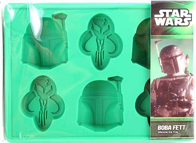 Star Wars Boba Fett Ice Trays Cube Chocolate Crayon Jello Silicone Molds Kid Fun